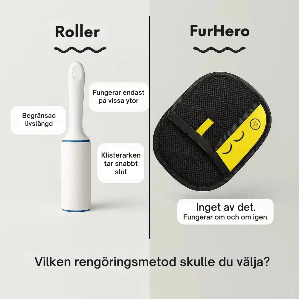 FurHero – Din räddning mot päls på möbler, kläder och bilsäten